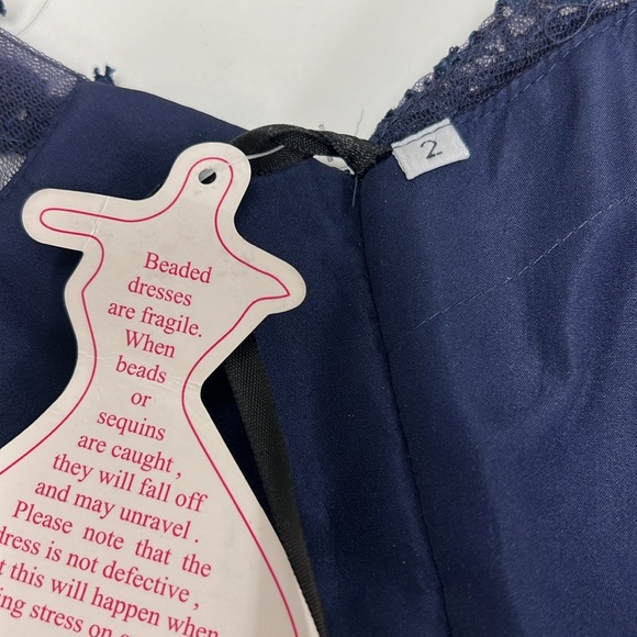 NEW Alyce Paris 6762 Two Piece Embellished Lace Gown in Cobalt Blue Size 2 - Picture 12 of 15